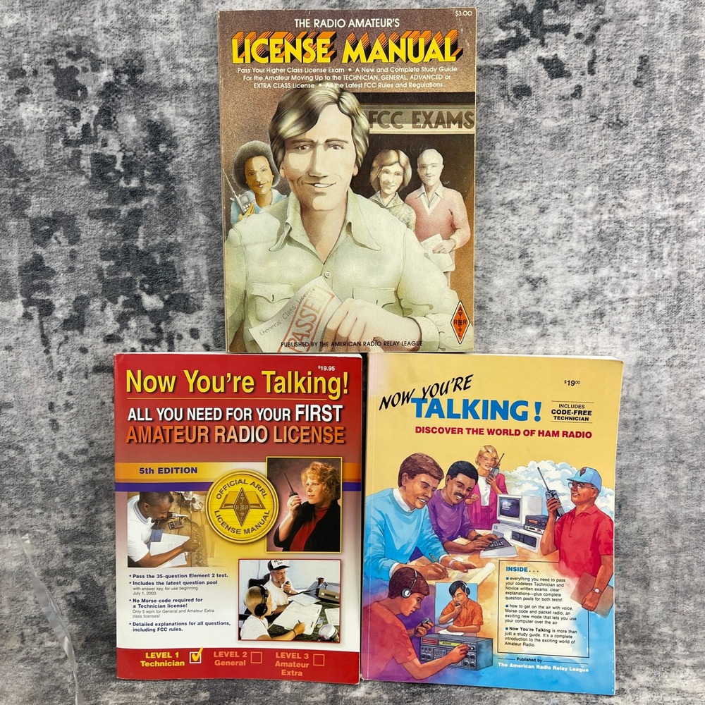ARRL Ham Radio License Manual‎ Lot 3 Vintage Books Now You're Talking Technician